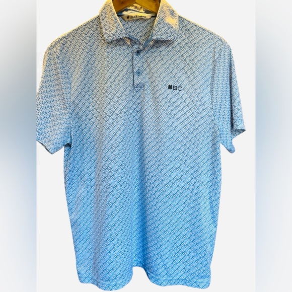 Black Clover Men's Light Blue Patterned Polo Shirt - Picture 5 of 6